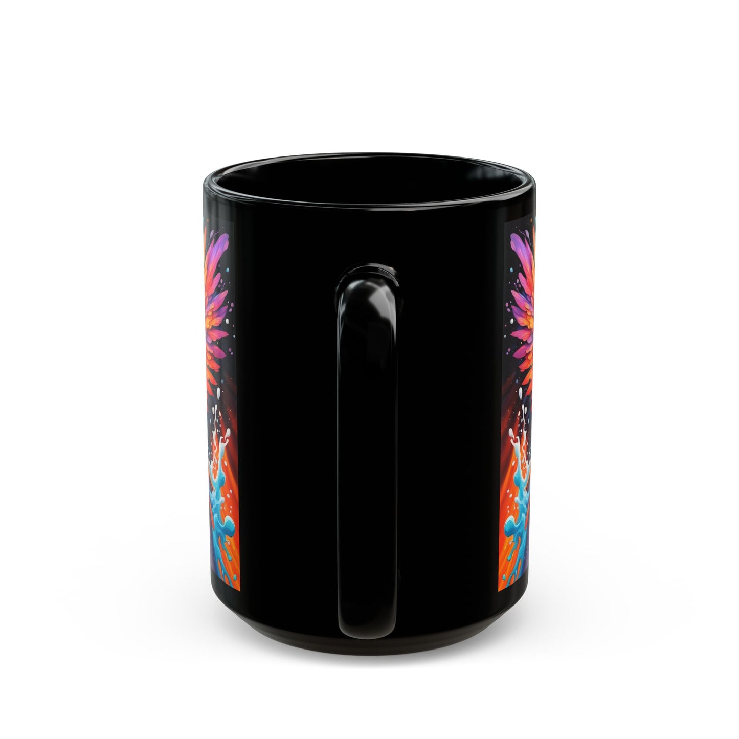 Burn Bright Burn Bold Phoenix Coffee Mug – Rainbow Mythical Bird Mug, Motivational Gift Idea, Colorful Rebirth Design for Morning Energy