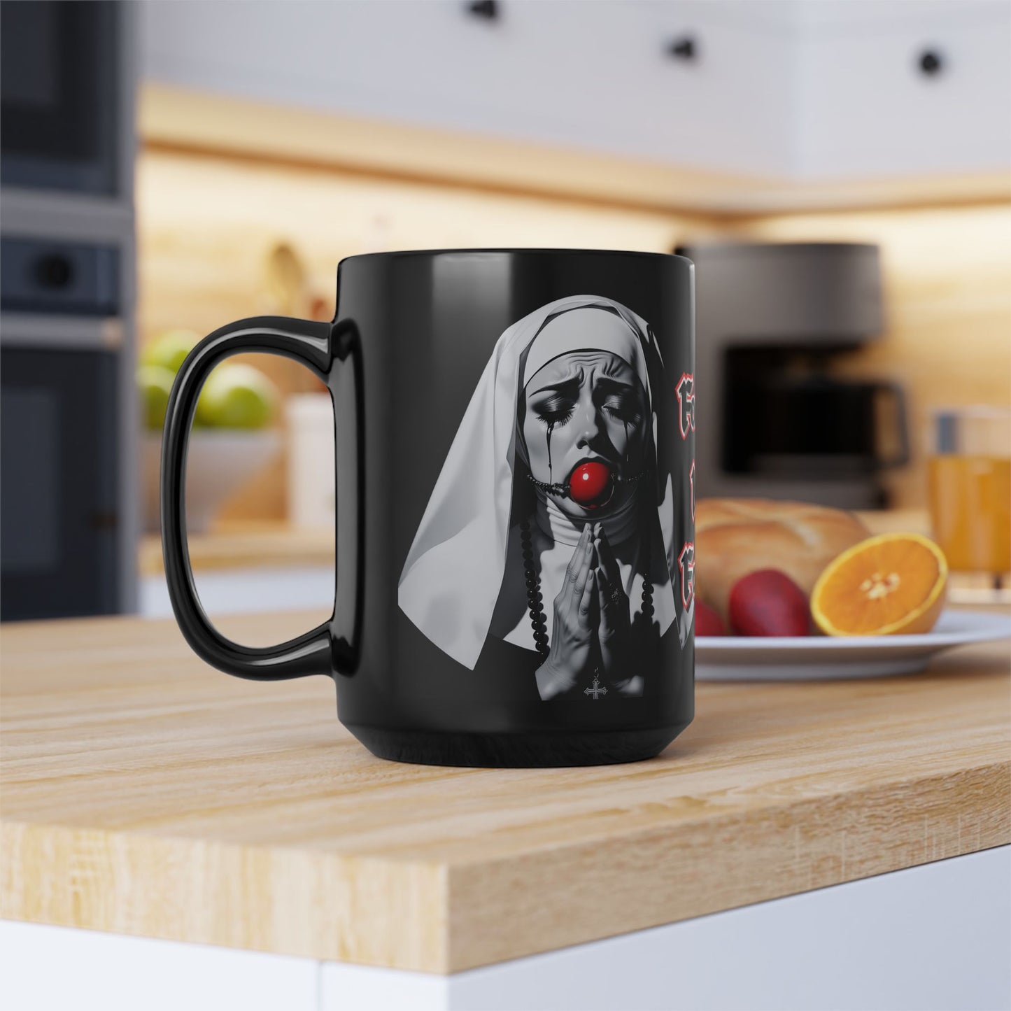 Forgive Me Father Mug – Dark Humor Gothic Coffee Cup