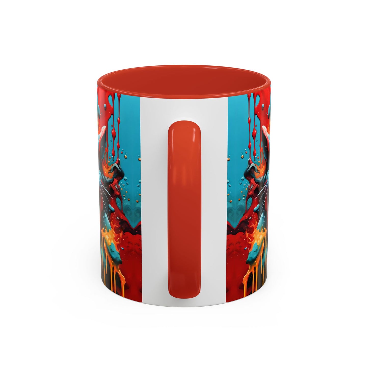 Psychedelic Cat Mug – “Fury Unleashed” | Vibrant Feline Rage in Mug Form