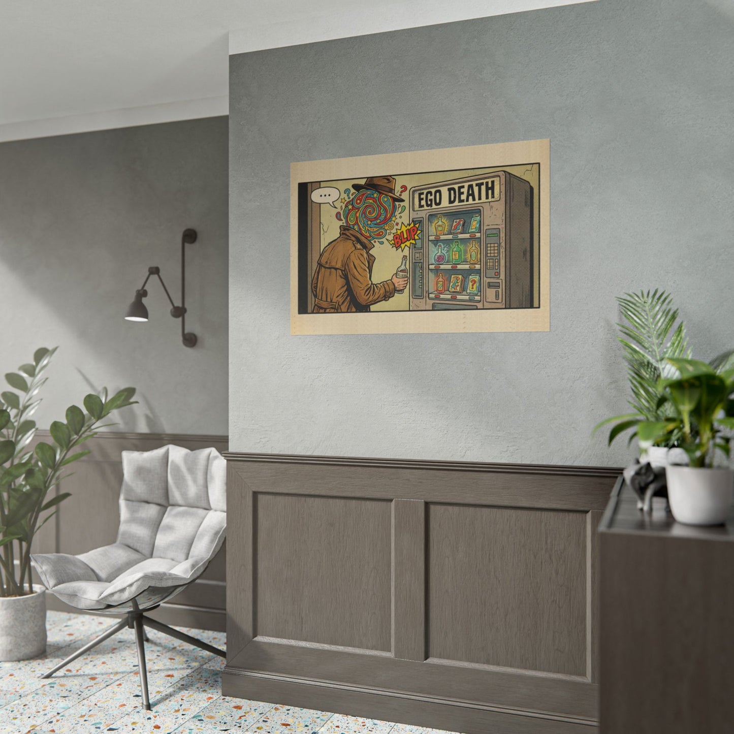 Ego Death — Vintage Comic Art Print | Pop Surrealism Wall Art | Rolled Poster