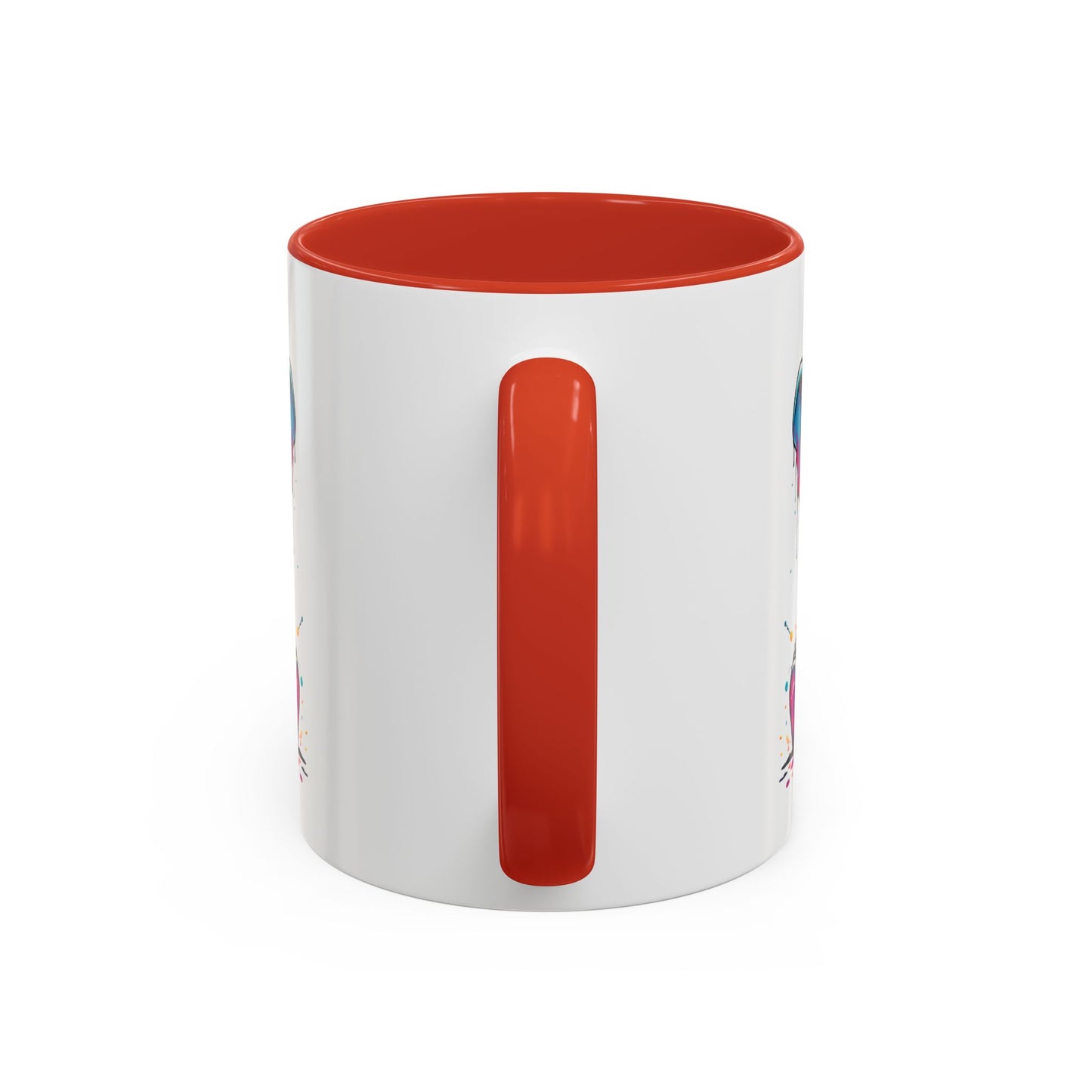 Cartoon Skeleton Elephant Mug | Feed Me Quote | Colourful Two-Tone Ceramic Coffee Cup