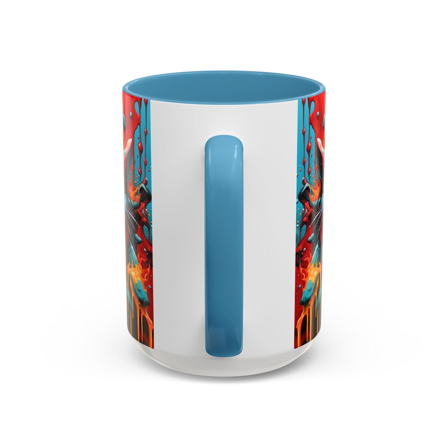 Psychedelic Cat Mug – “Fury Unleashed” | Vibrant Feline Rage in Mug Form