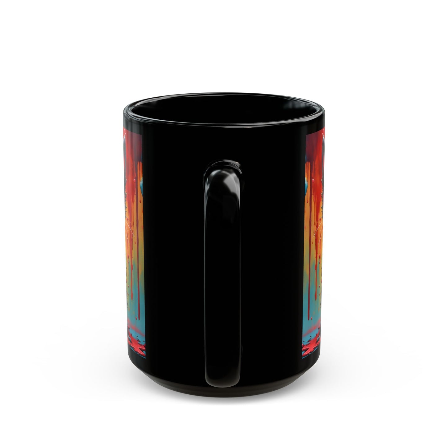 Cute Cat Lovers Mug | Black Ceramic Design Mug | Ideal Coffee Cup Gift | Cat Mom Gift | Kitty Lover Mug | Black Ceramic Cat Lovers Mug