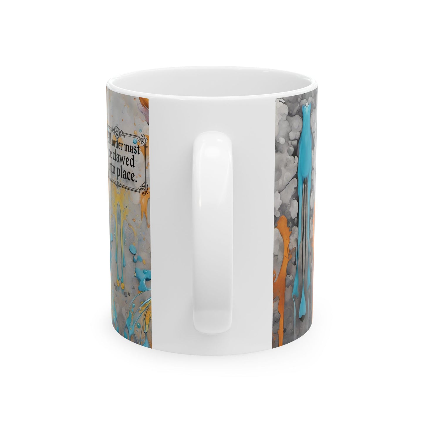 Baroness Nyx von Clawthorne Mug 11oz/15oz – Steampunk Cat Fantasy Art | Muntedverse Great Pantry War Collectible Drinkware