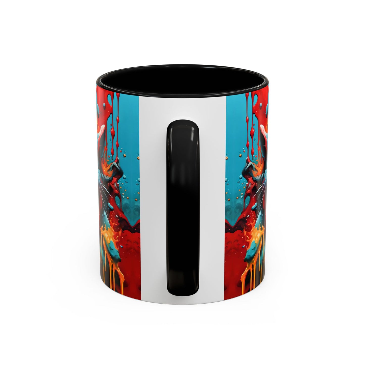 Psychedelic Cat Mug – “Fury Unleashed” | Vibrant Feline Rage in Mug Form