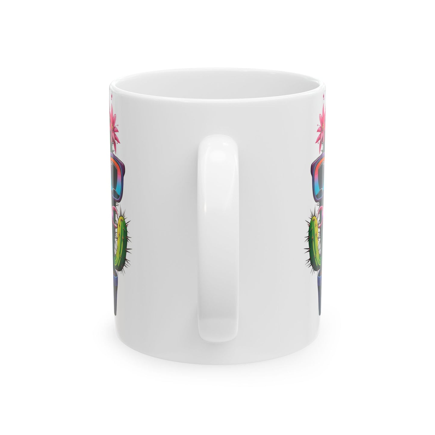 Funny Cactus Mug – “Don’t Be a Prick Just Take a Sip” – 11oz / 15oz Ceramic Coffee Cup – Double-Sided Print – Bold Gift for Plant Lovers