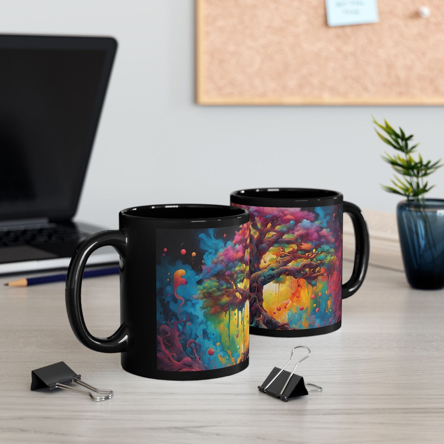 Psychedelic Tree Art Mug | Trippy Coffee Cup Gift