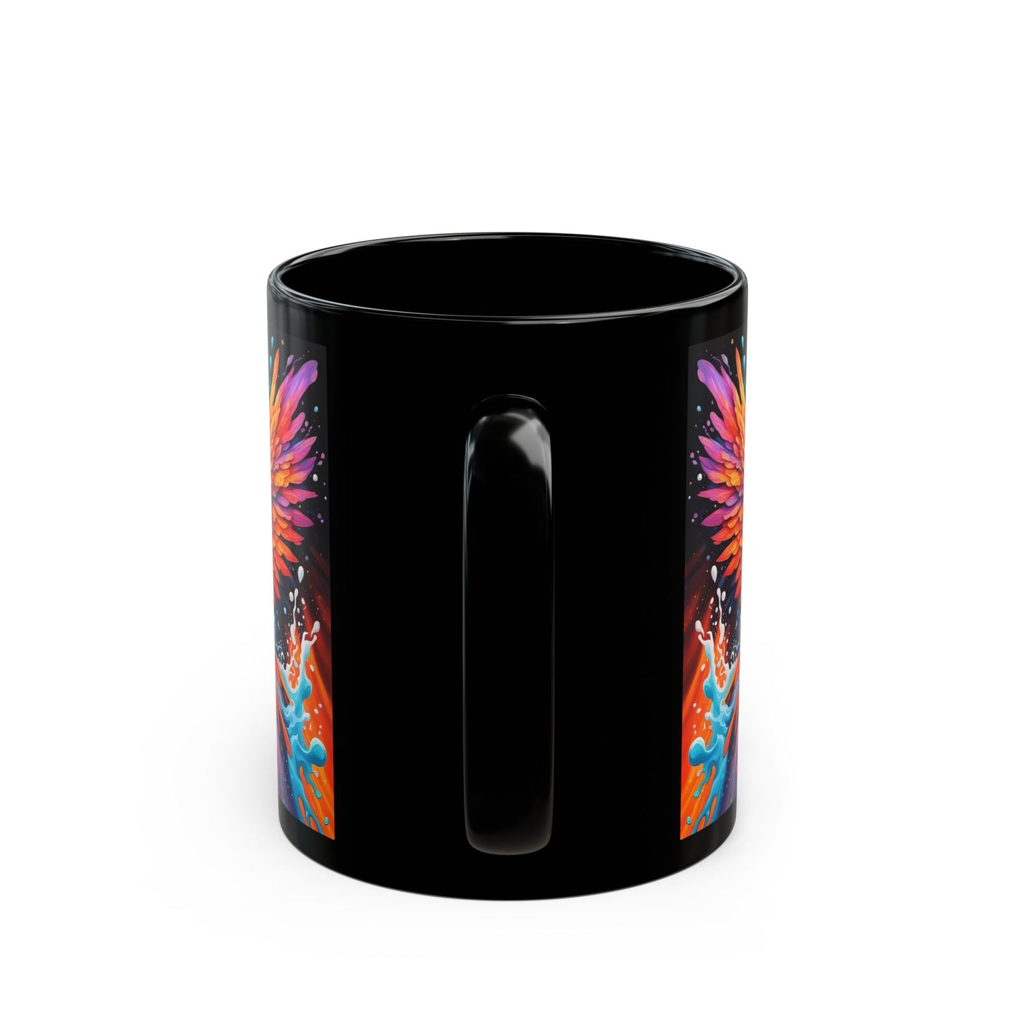 Burn Bright Burn Bold Phoenix Coffee Mug – Rainbow Mythical Bird Mug, Motivational Gift Idea, Colorful Rebirth Design for Morning Energy