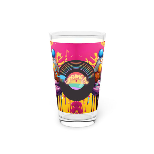 Ice Cream & Lollipop Pop Art Pint Glass – Bright Colourful Tumbler Cup (16oz)