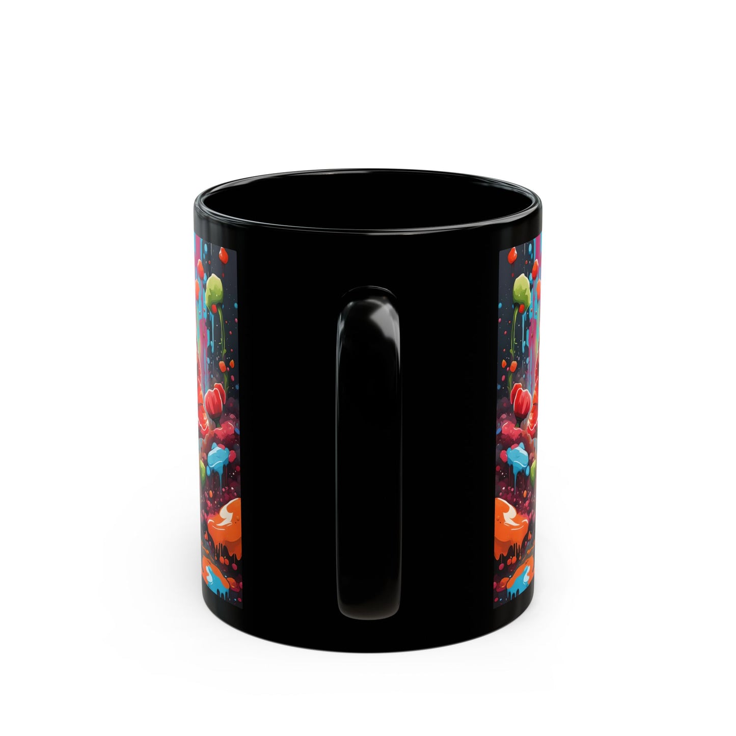 Poppy Flower Mug – Psychedelic Botanical Ceramic Coffee Cup