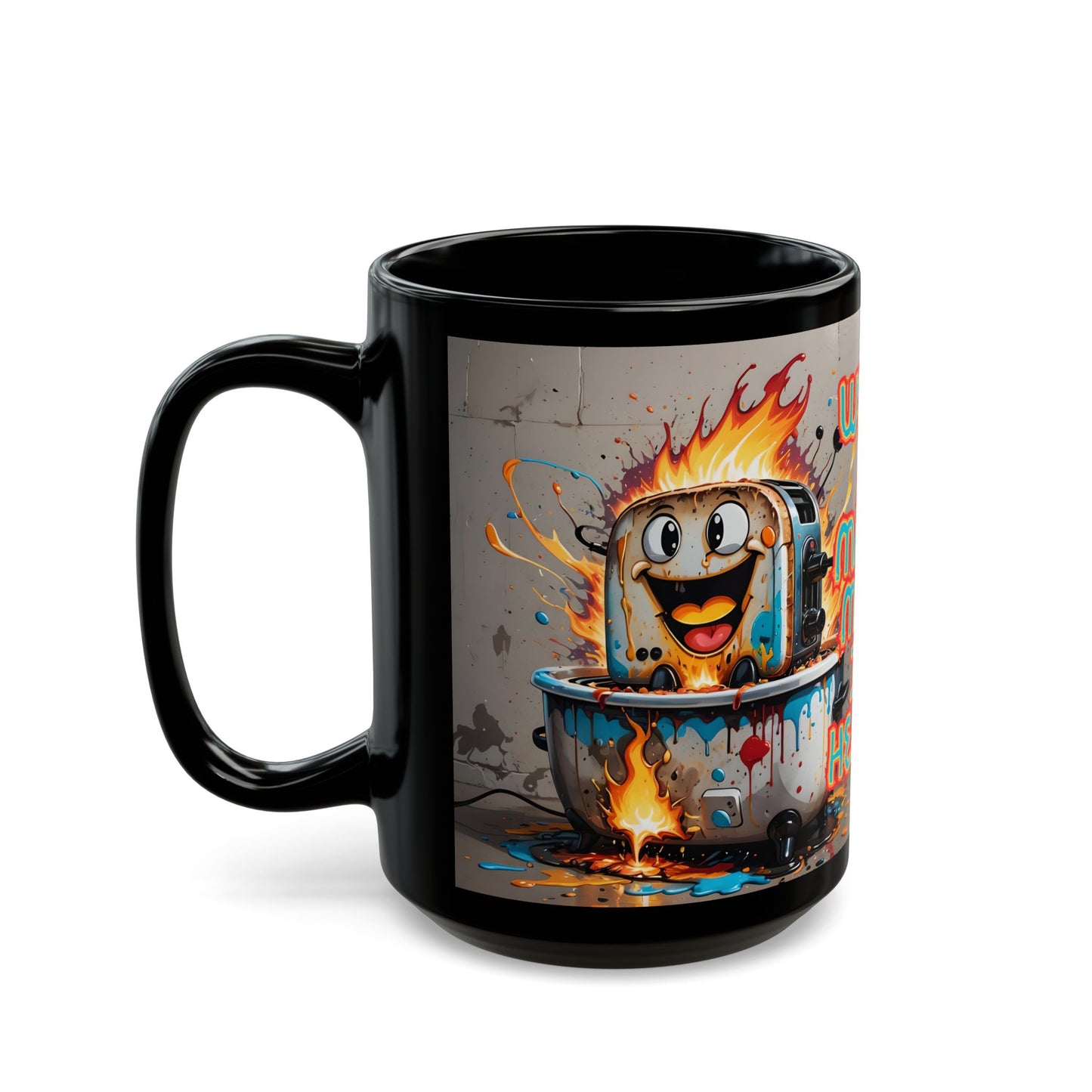 Funny “Match Made in Heaven” Toaster on Fire Mug – Ceramic Coffee Cup Gift for Couples
