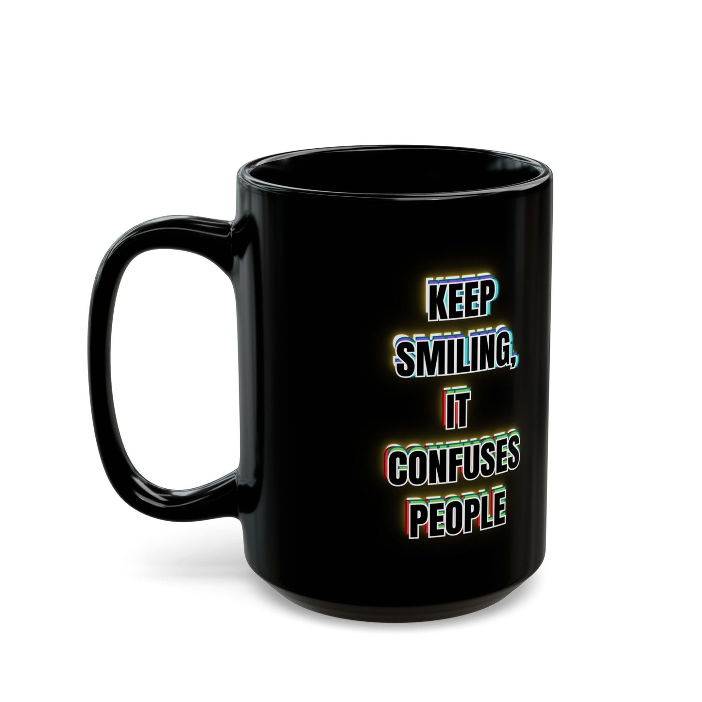 Keep Smiling Mug – Colorful Graffiti Gear Art Coffee Cup (11oz & 15oz)