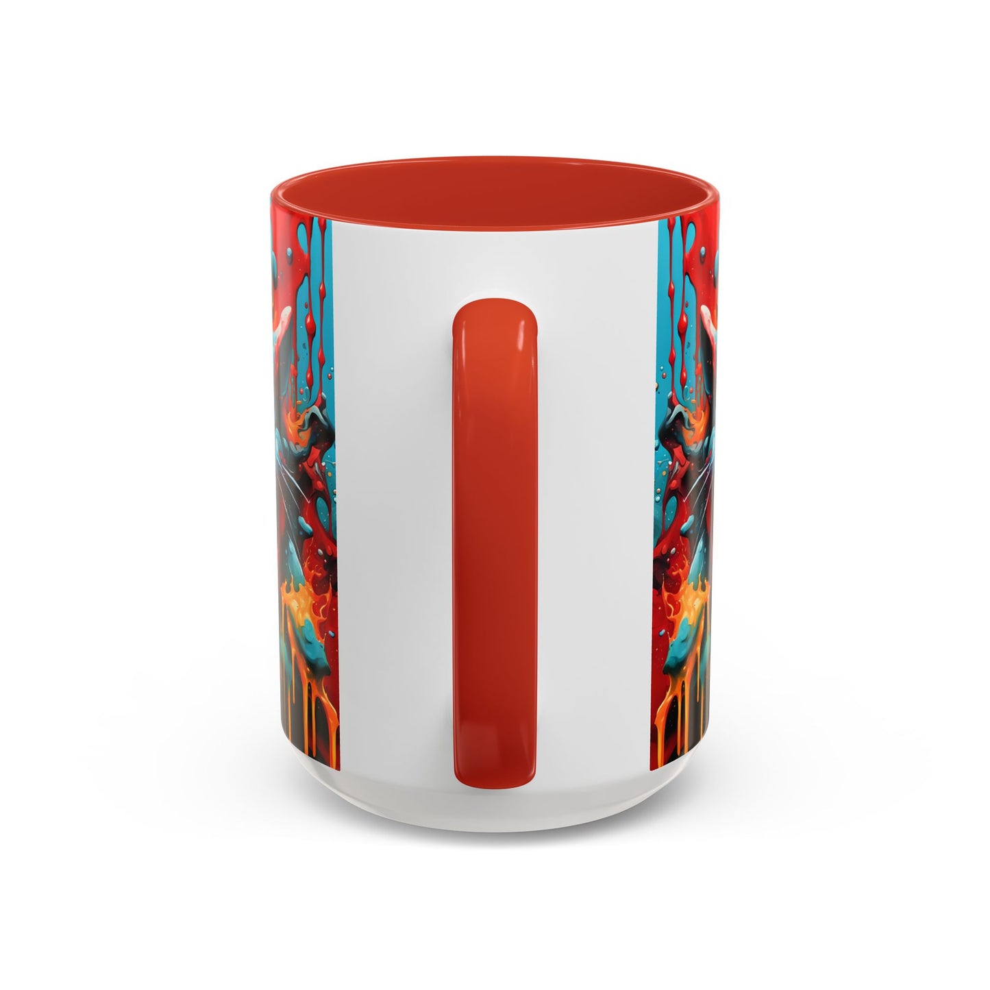 Psychedelic Cat Mug – “Fury Unleashed” | Vibrant Feline Rage in Mug Form