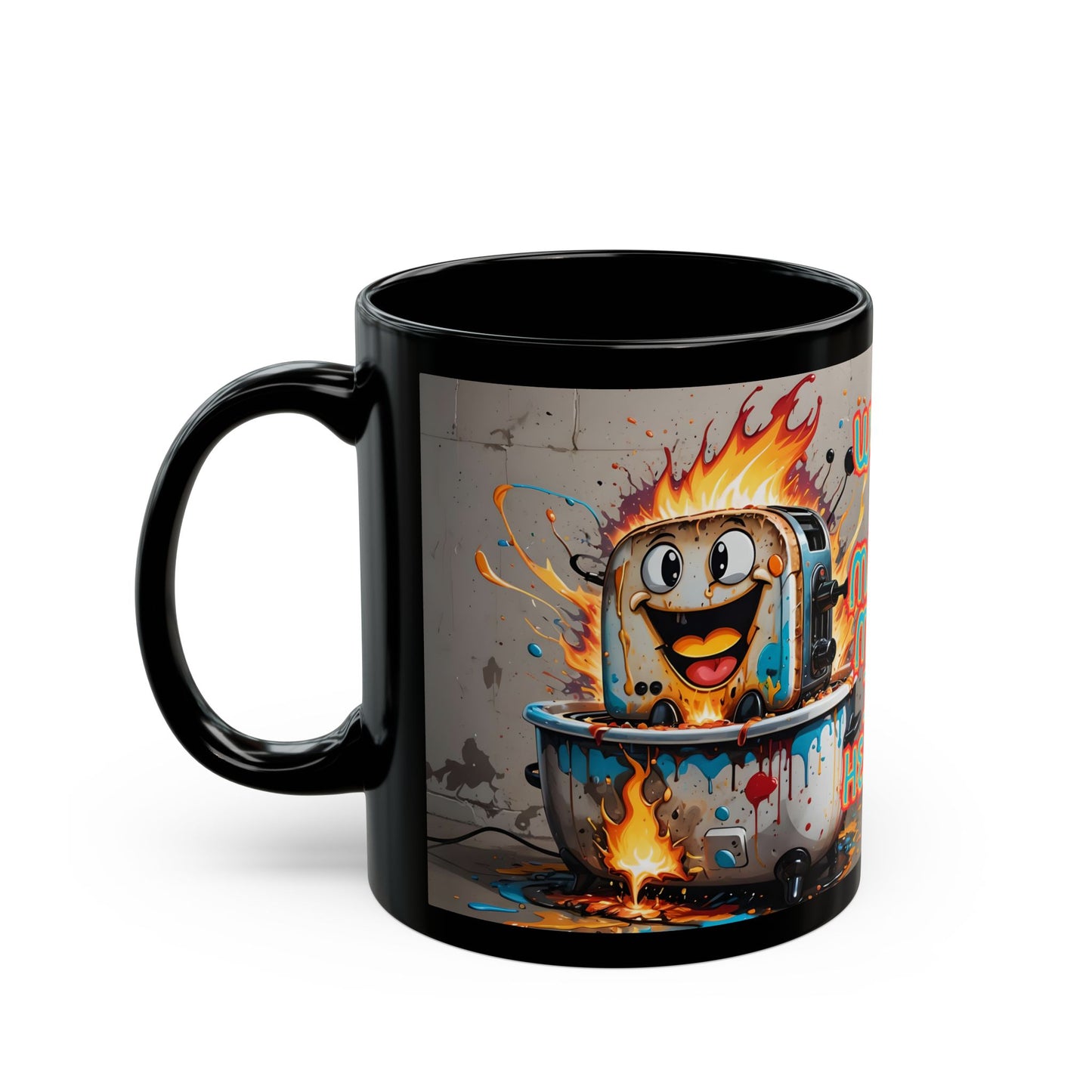 Funny “Match Made in Heaven” Toaster on Fire Mug – Ceramic Coffee Cup Gift for Couples