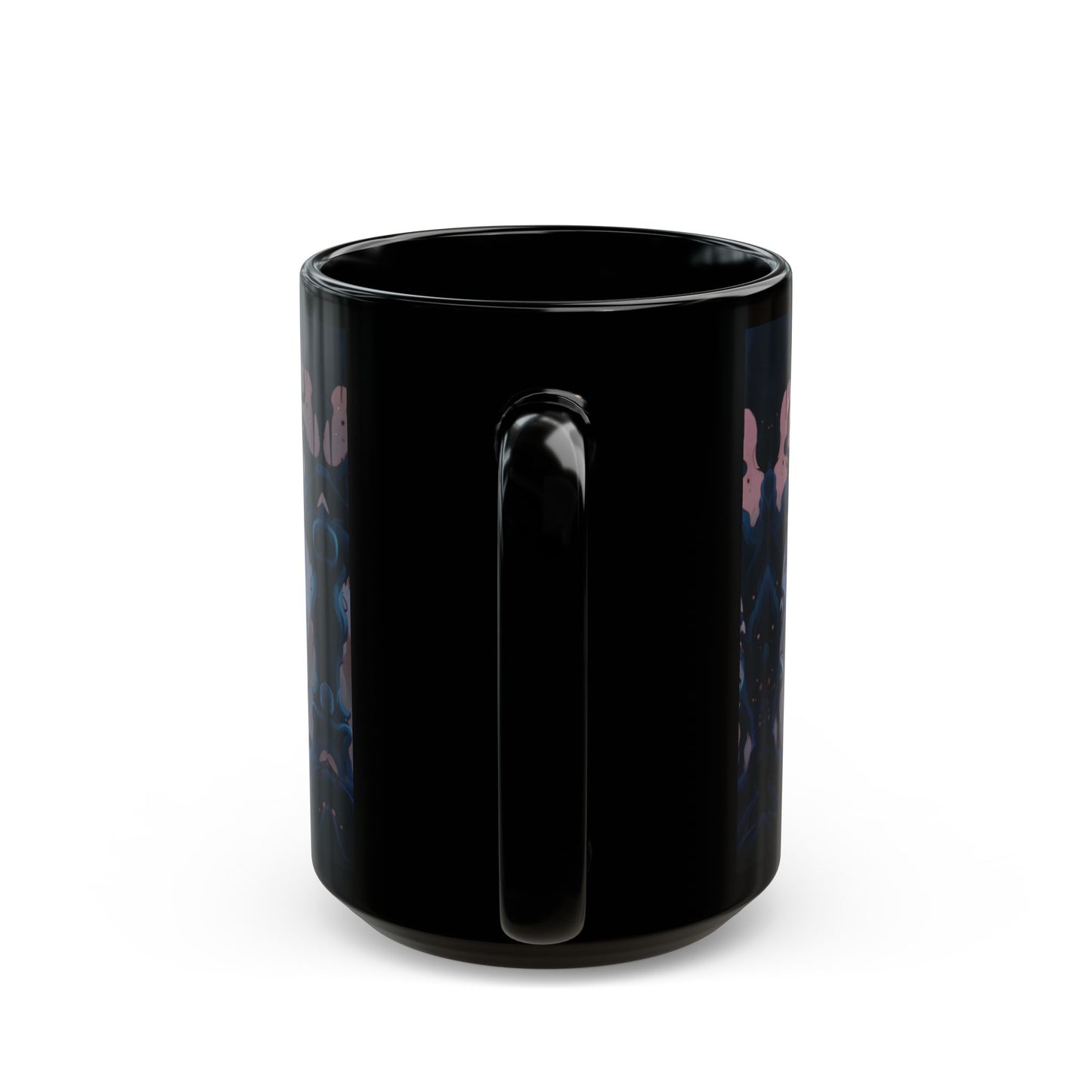 Gothic Haunted House Mug – Spooky Black Cat Halloween Coffee Cup | Munted Art Designs