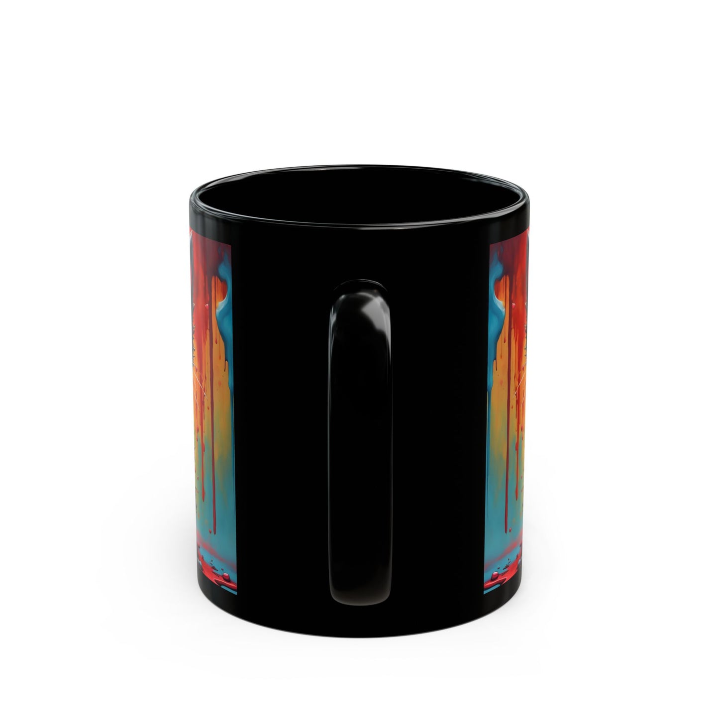 Cute Cat Lovers Mug | Black Ceramic Design Mug | Ideal Coffee Cup Gift | Cat Mom Gift | Kitty Lover Mug | Black Ceramic Cat Lovers Mug