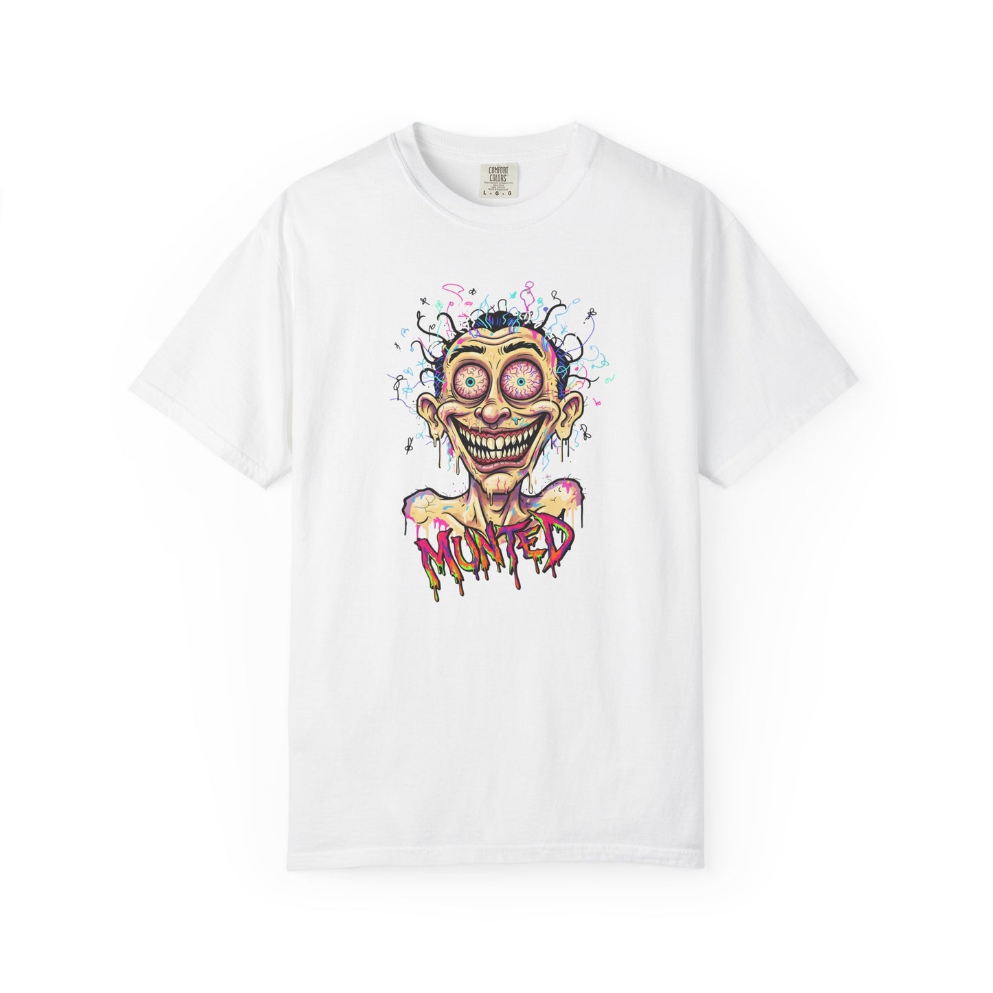 Munted Madman T-Shirt – Trippy Neon Psychedelic Graphic Tee | Unisex Cotton Shirt