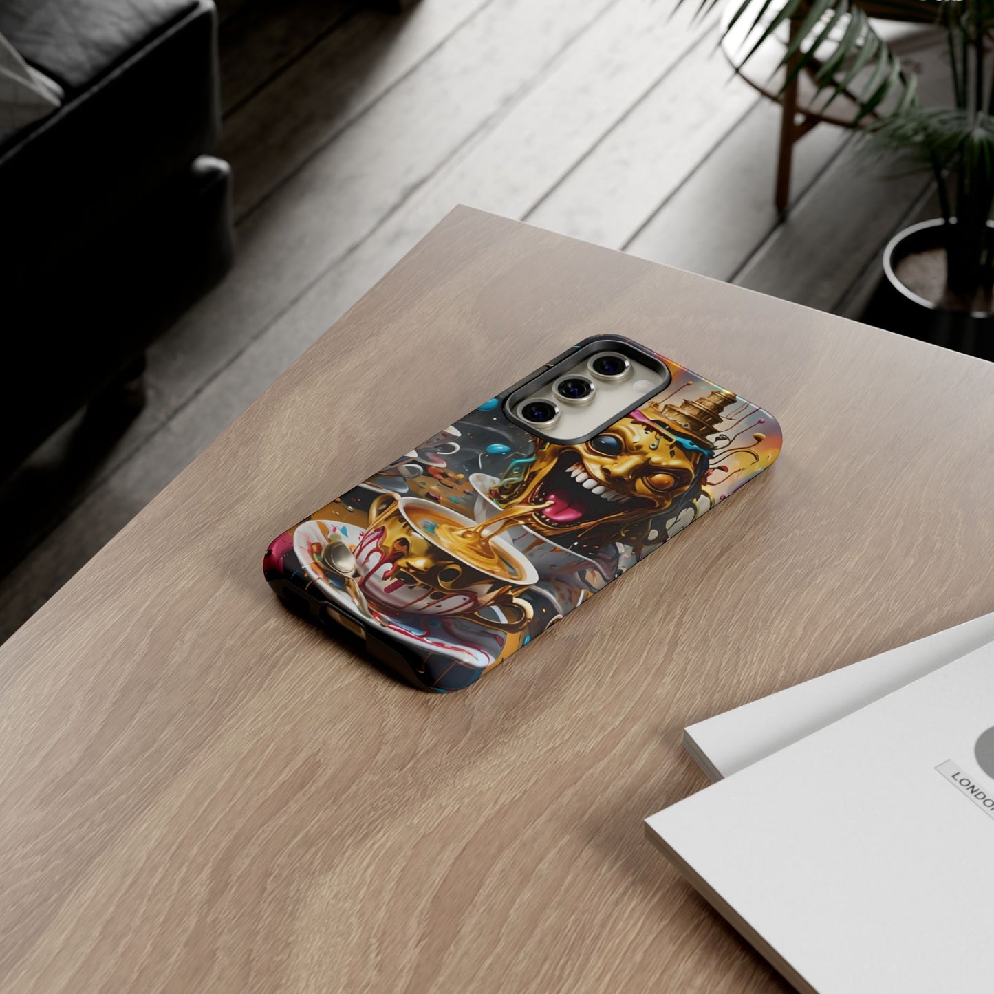 Golden Monster iPhone & Samsung Case – Surreal Weird Art Phone Cover