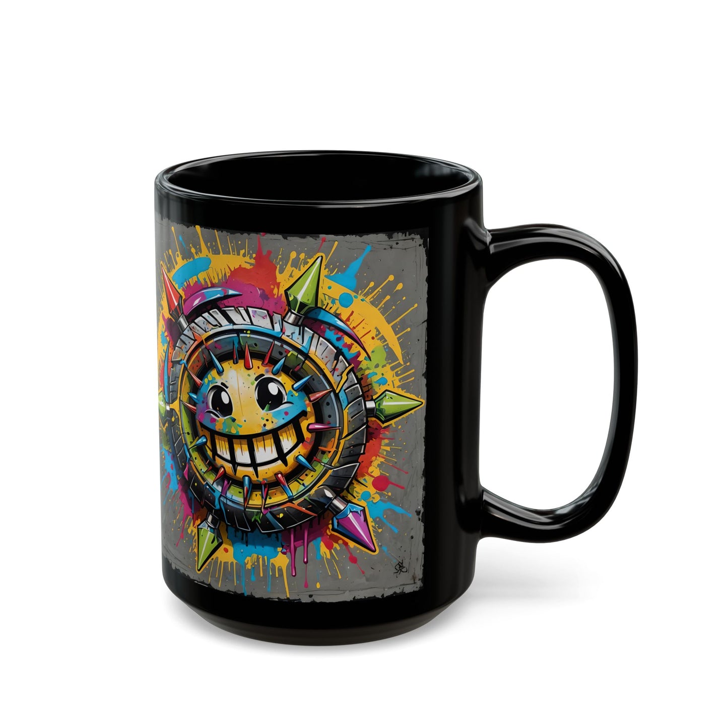 Keep Smiling Mug – Colorful Graffiti Gear Art Coffee Cup (11oz & 15oz)