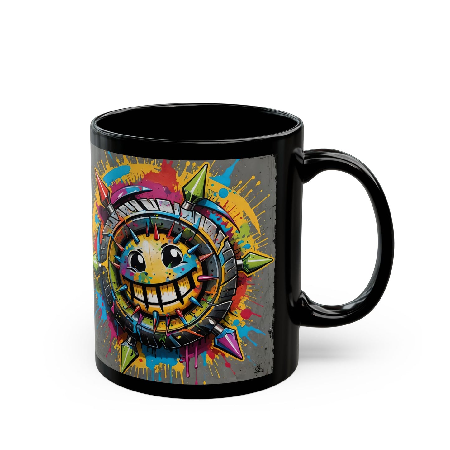 Keep Smiling Mug – Colorful Graffiti Gear Art Coffee Cup (11oz & 15oz)