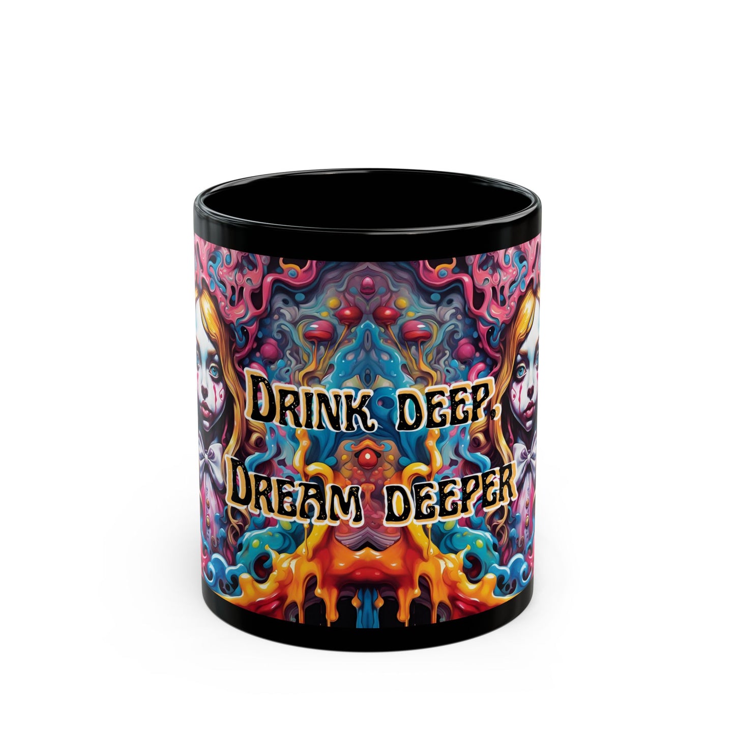Drink Deep Dream Deeper Mug – Psychedelic Boho Coffee Cup