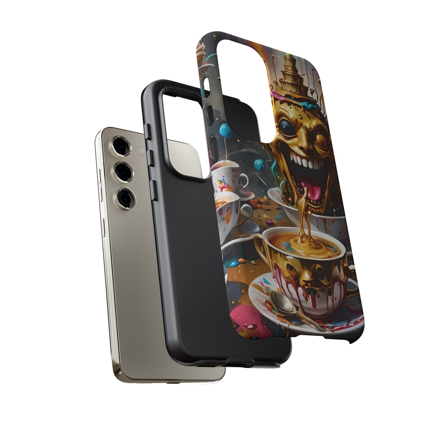 Golden Monster iPhone & Samsung Case – Surreal Weird Art Phone Cover