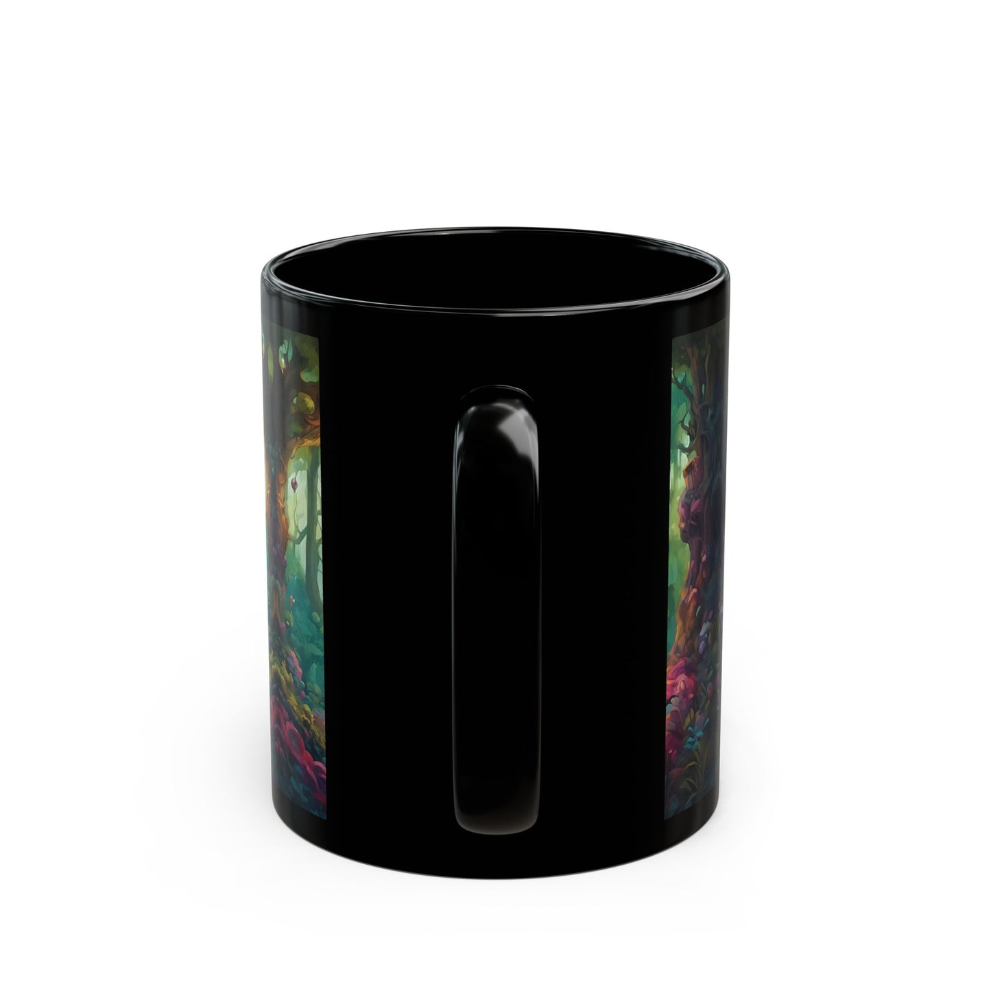 Enchanted Forest Cottage Mug – Whimsical Woodland Ceramic Coffee Cup with Hidden Message (11oz or 15oz)