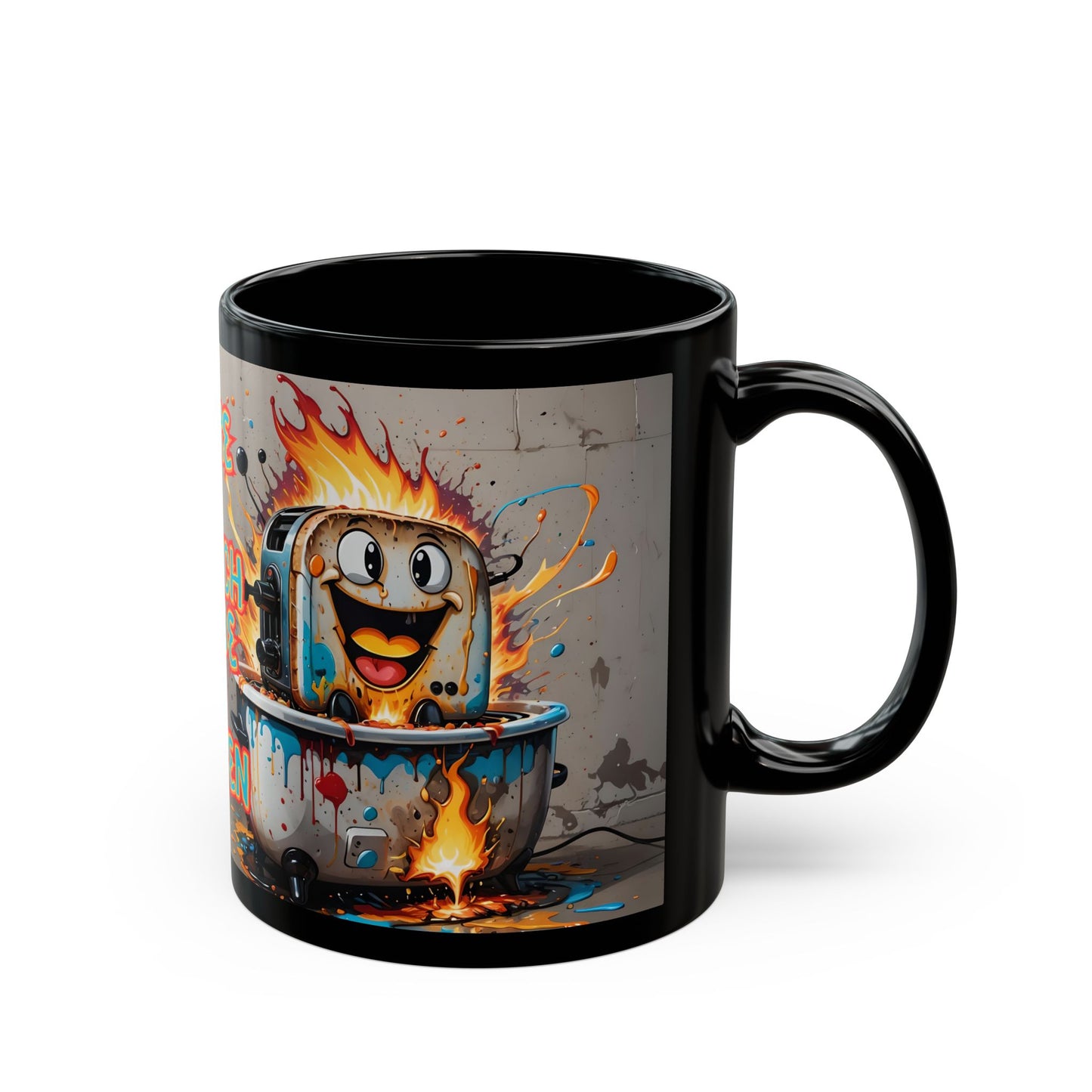 Funny “Match Made in Heaven” Toaster on Fire Mug – Ceramic Coffee Cup Gift for Couples
