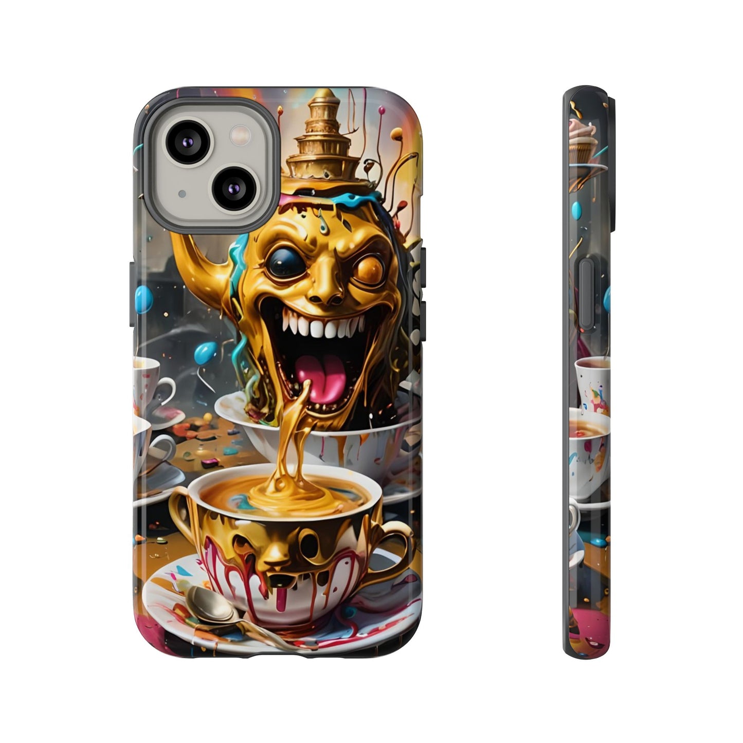 Golden Monster iPhone & Samsung Case – Surreal Weird Art Phone Cover