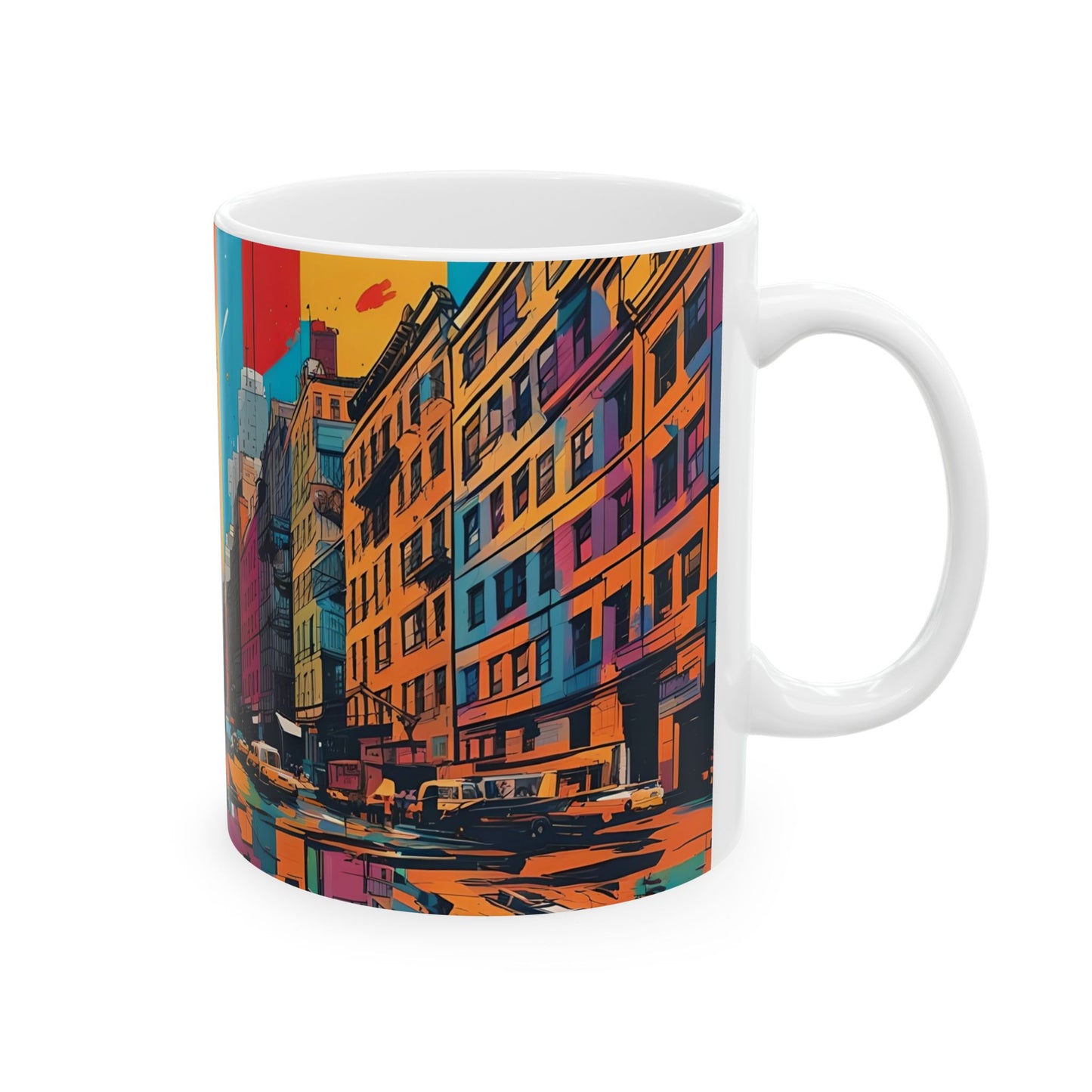 NYC Graffiti Art Mug – Bold Urban Pop Art Coffee Cup