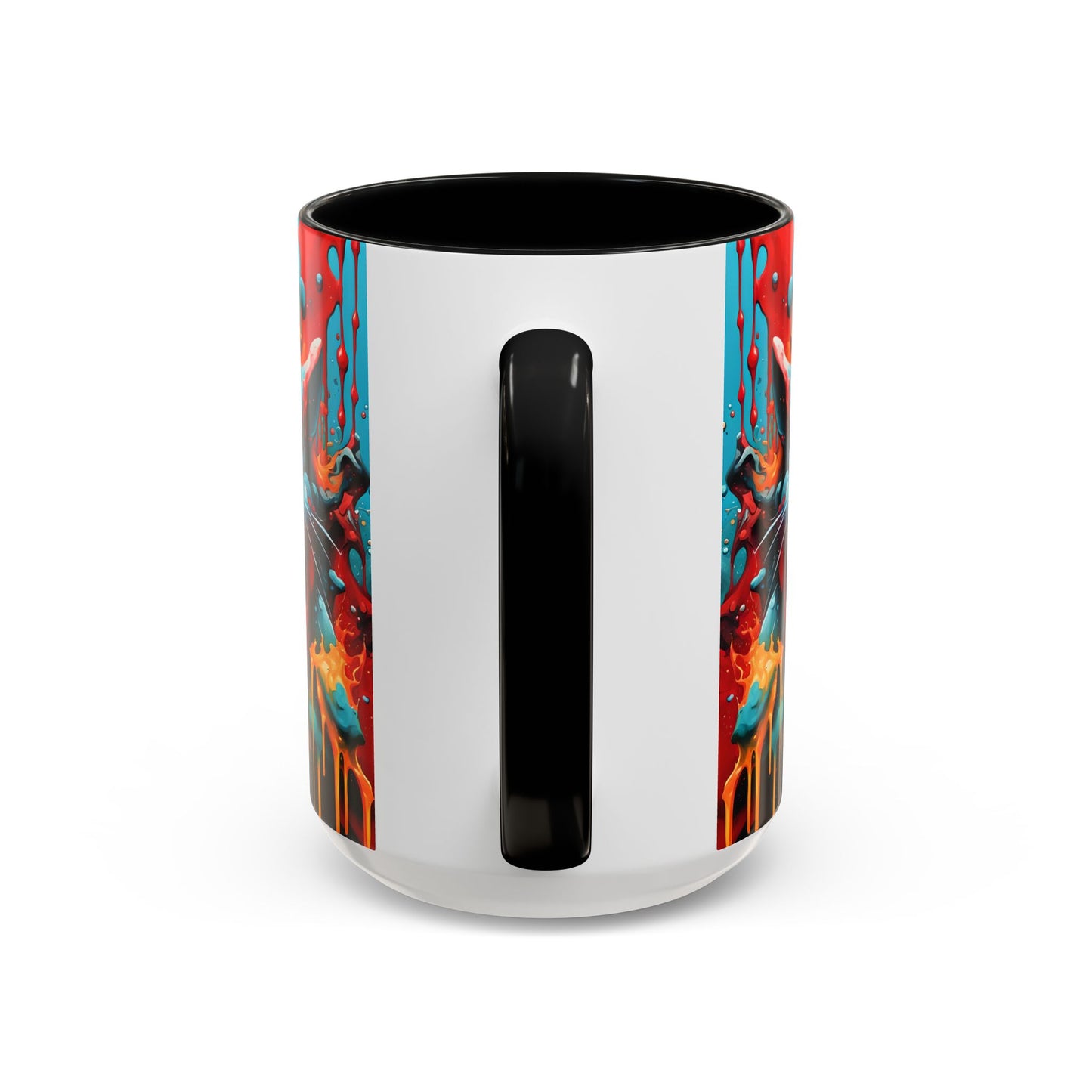Psychedelic Cat Mug – “Fury Unleashed” | Vibrant Feline Rage in Mug Form