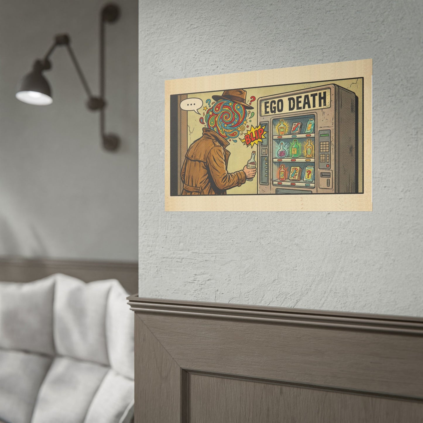 Ego Death — Vintage Comic Art Print | Pop Surrealism Wall Art | Rolled Poster