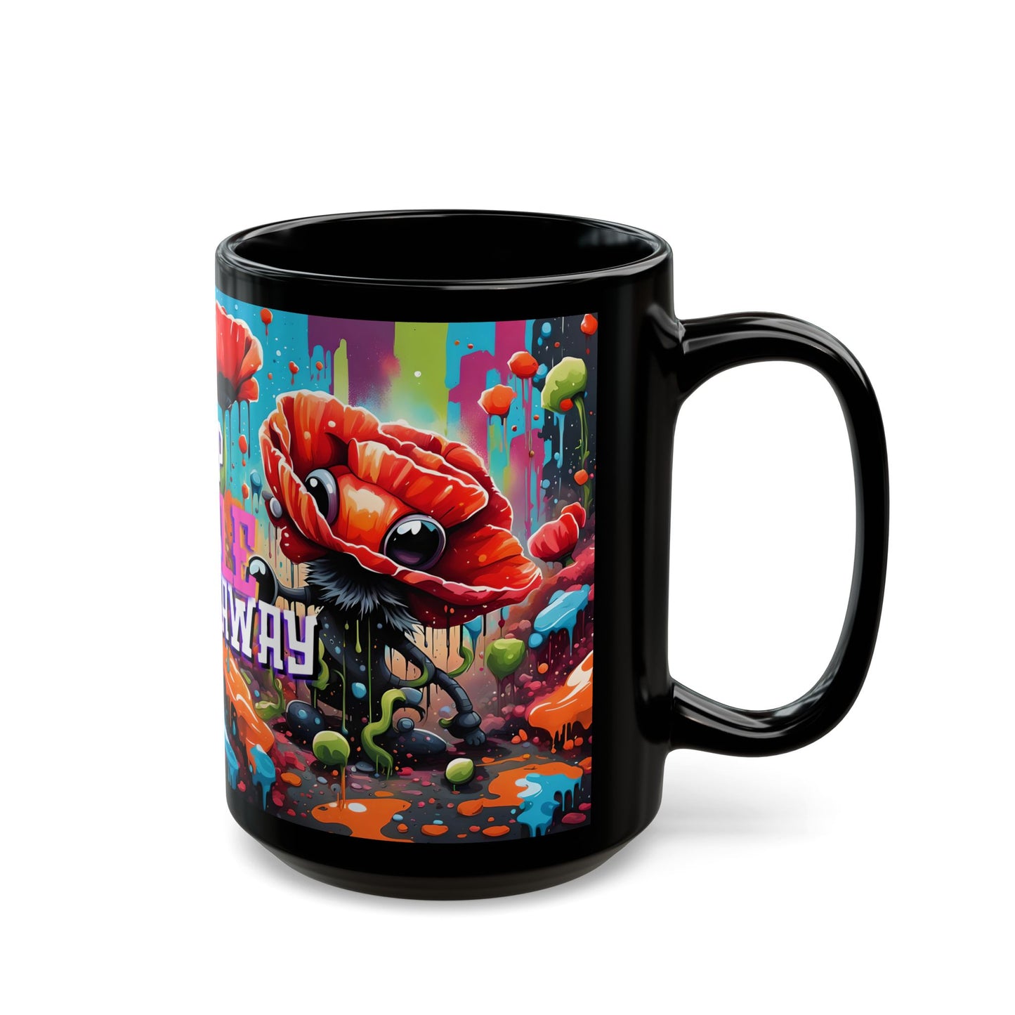 Poppy Flower Mug – Psychedelic Botanical Ceramic Coffee Cup