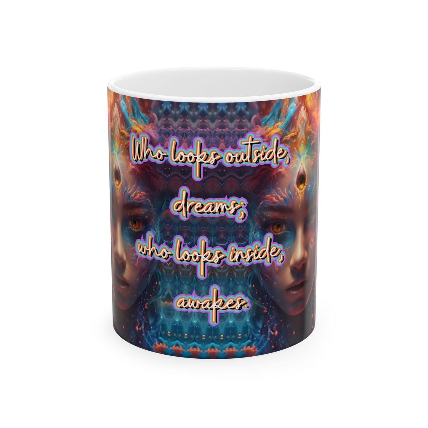 Who Looks Inside, Awakes – Jung Quote Mug