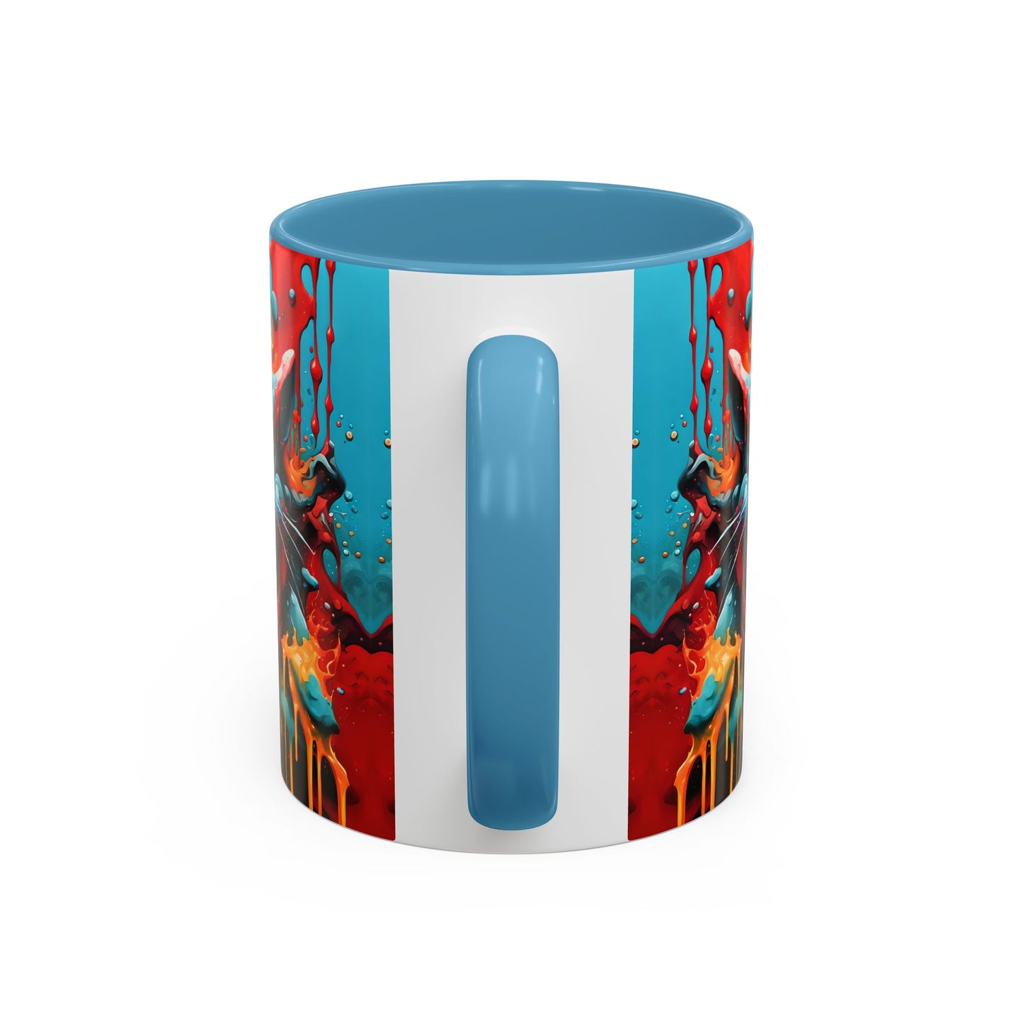Psychedelic Cat Mug – “Fury Unleashed” | Vibrant Feline Rage in Mug Form