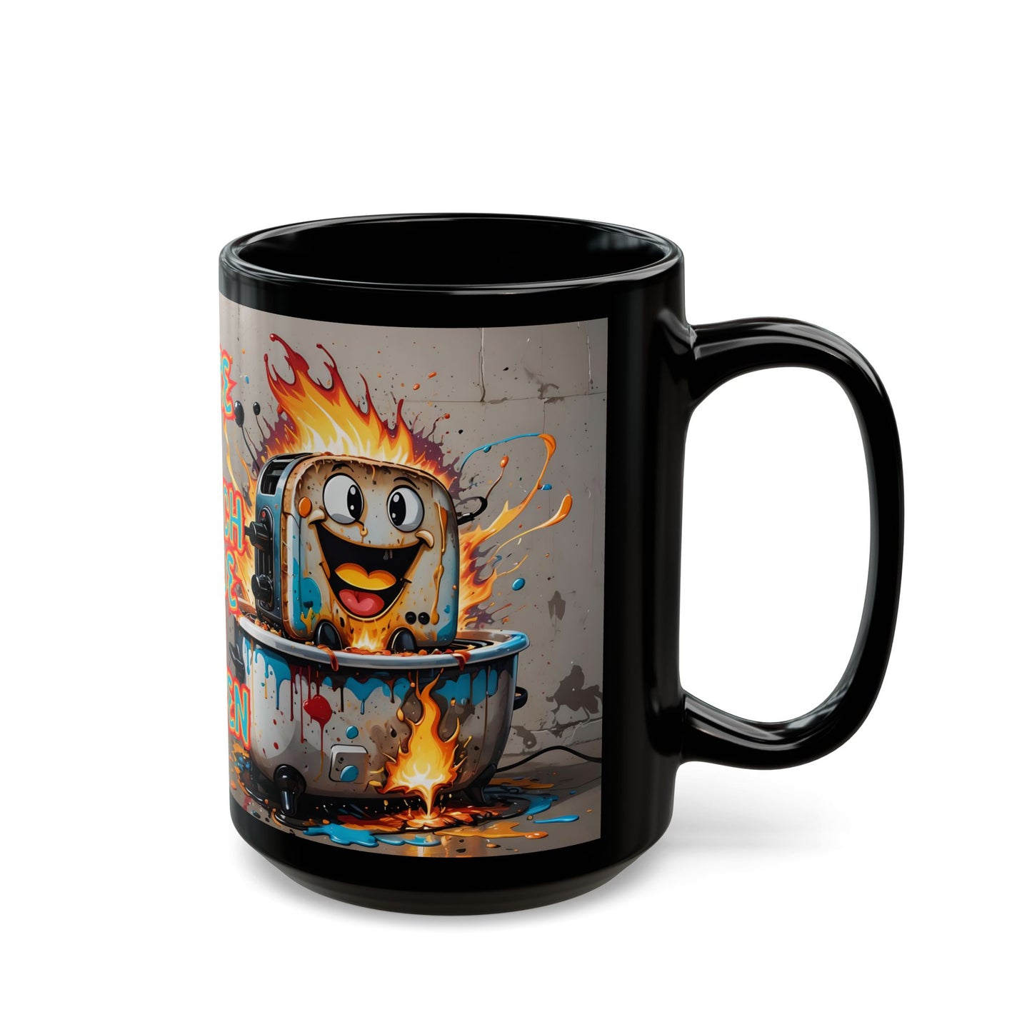 Funny “Match Made in Heaven” Toaster on Fire Mug – Ceramic Coffee Cup Gift for Couples