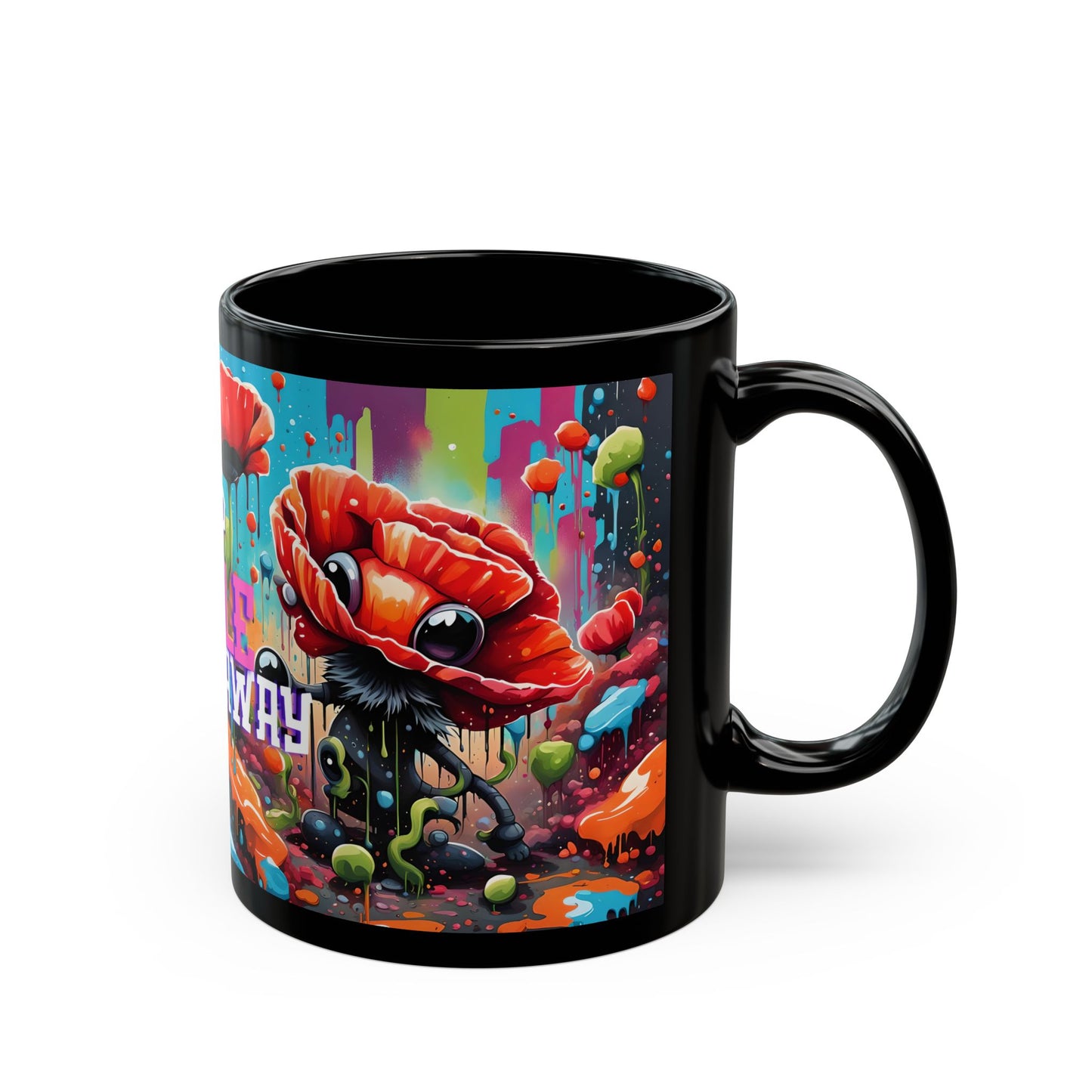 Poppy Flower Mug – Psychedelic Botanical Ceramic Coffee Cup